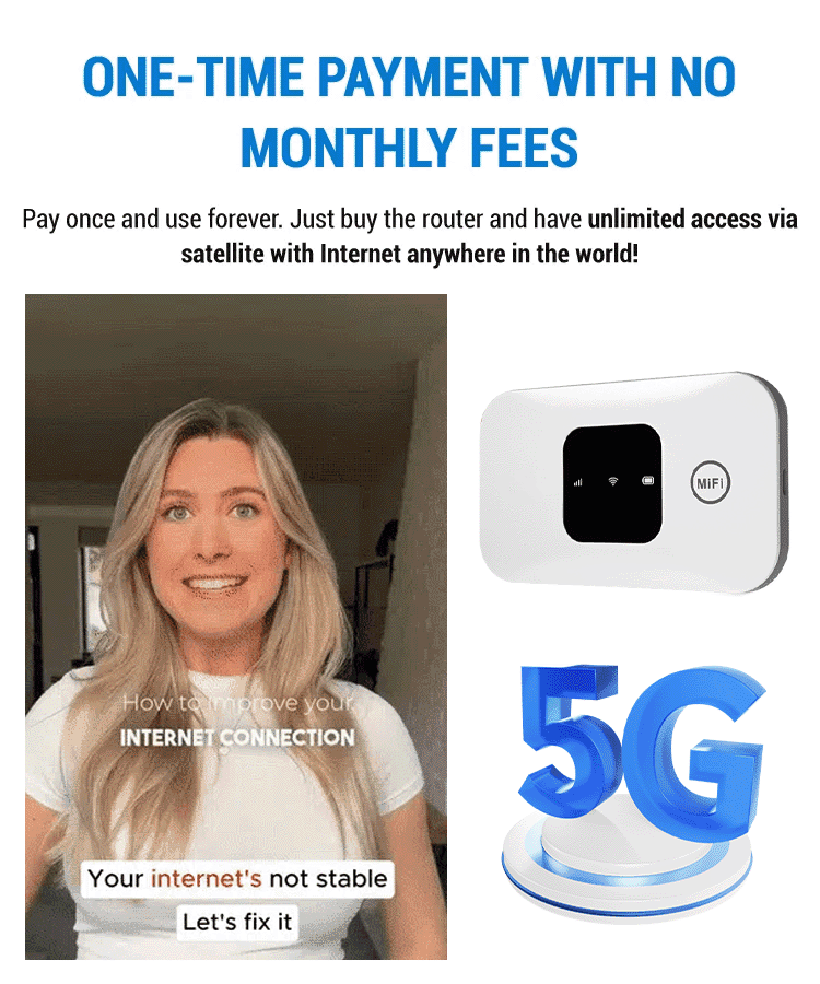 One-Time Purchase for Lifetime Free Global 5G+ Internet