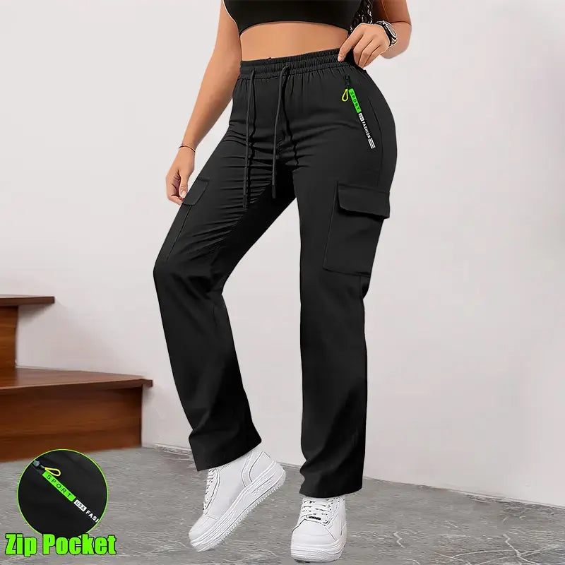 Women’s cargo pants with multiple pockets for outdoor sports and everyday outings