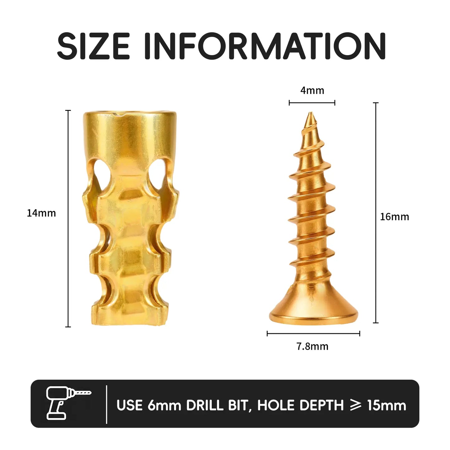 🔥Limited Time 49% OFF | 6x14mm Short Expansion Wall Anchors for Cabinet Hinge Repair