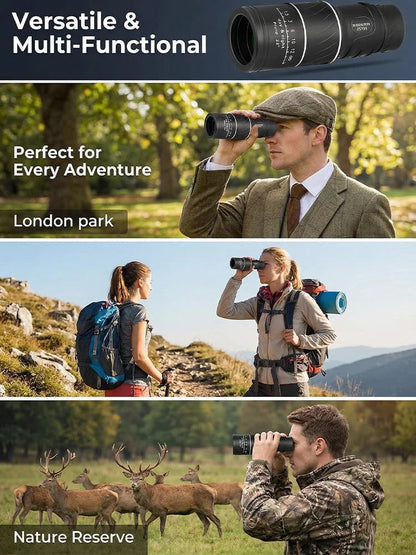 🧭🔭Used by American Mountain Guides! 100x HD Monocular, IPX5 Waterproof & Fog-Proof
