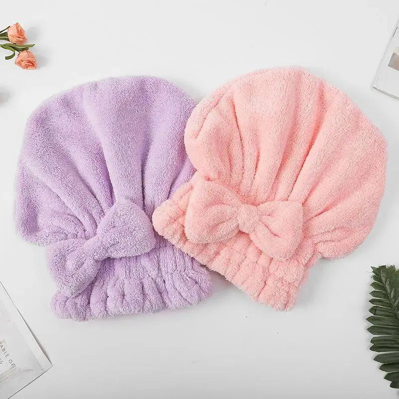 🎀🧼Women's Bow Decor Shower Caps & Hair Drying Cap