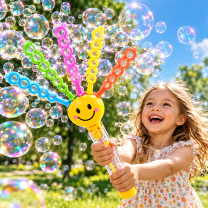 32-Hole Smiley Face Bubble Wand🫧🩵
