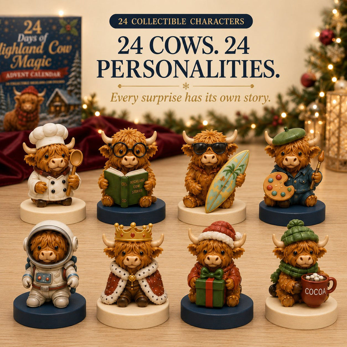 24 Days of Highland Cow Advent Calendar