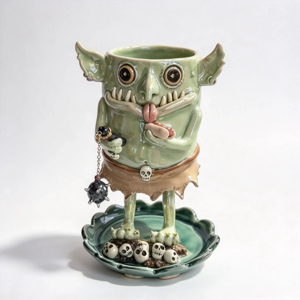 🤣🪴The Goblin Pot — Handmade Ceramic Monster Planter That Gives Your Plants a Face