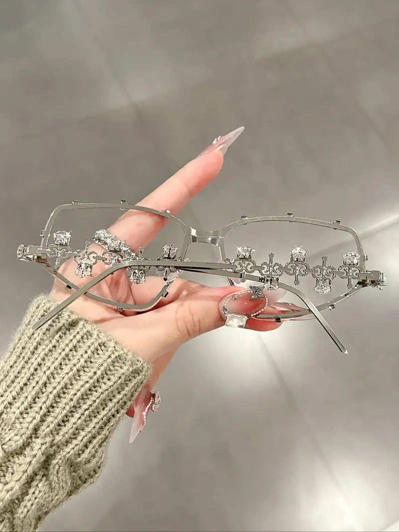Fashionable Tinted Lens Cat Eye Frame Eyeglasses