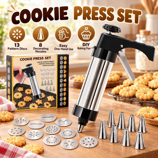 🔥HOT SALE 50% OFF🍪Stainless Steel Cookie Press & Decorating Kit