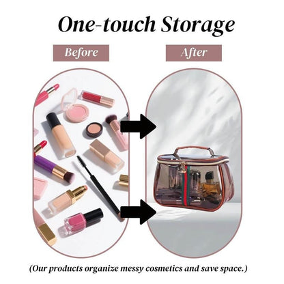 3-Piece Vintage Cosmetic Bag Set – Large Capacity Waterproof Makeup & Toiletry Organizer for Travel