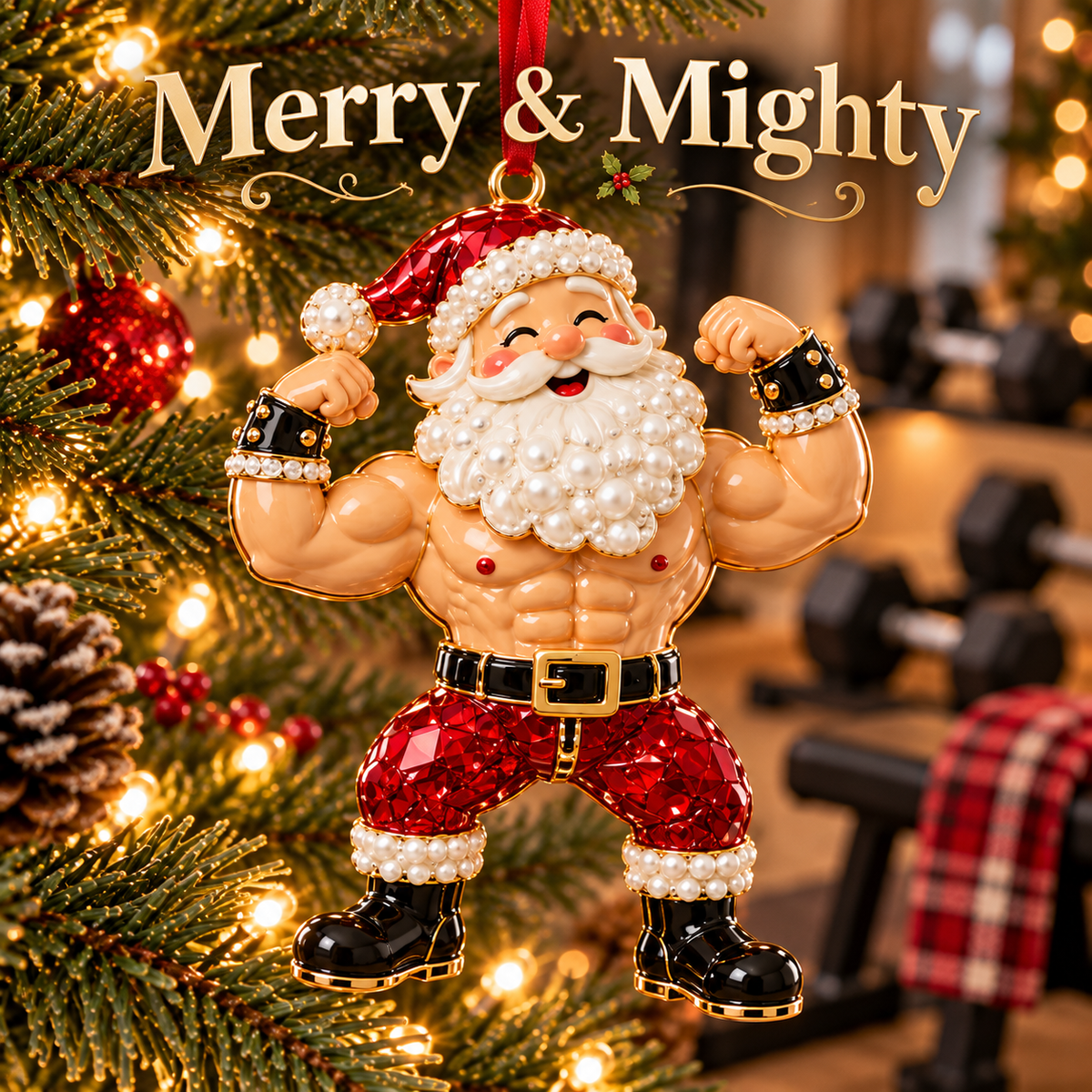 🎅 Santa’s Off-Duty Christmas Ornaments – 8 Funny Holiday Keepsake Designs💪🏄