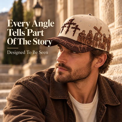 ✝️ Wear Your Faith – Viacrucis Brown Statement Cap