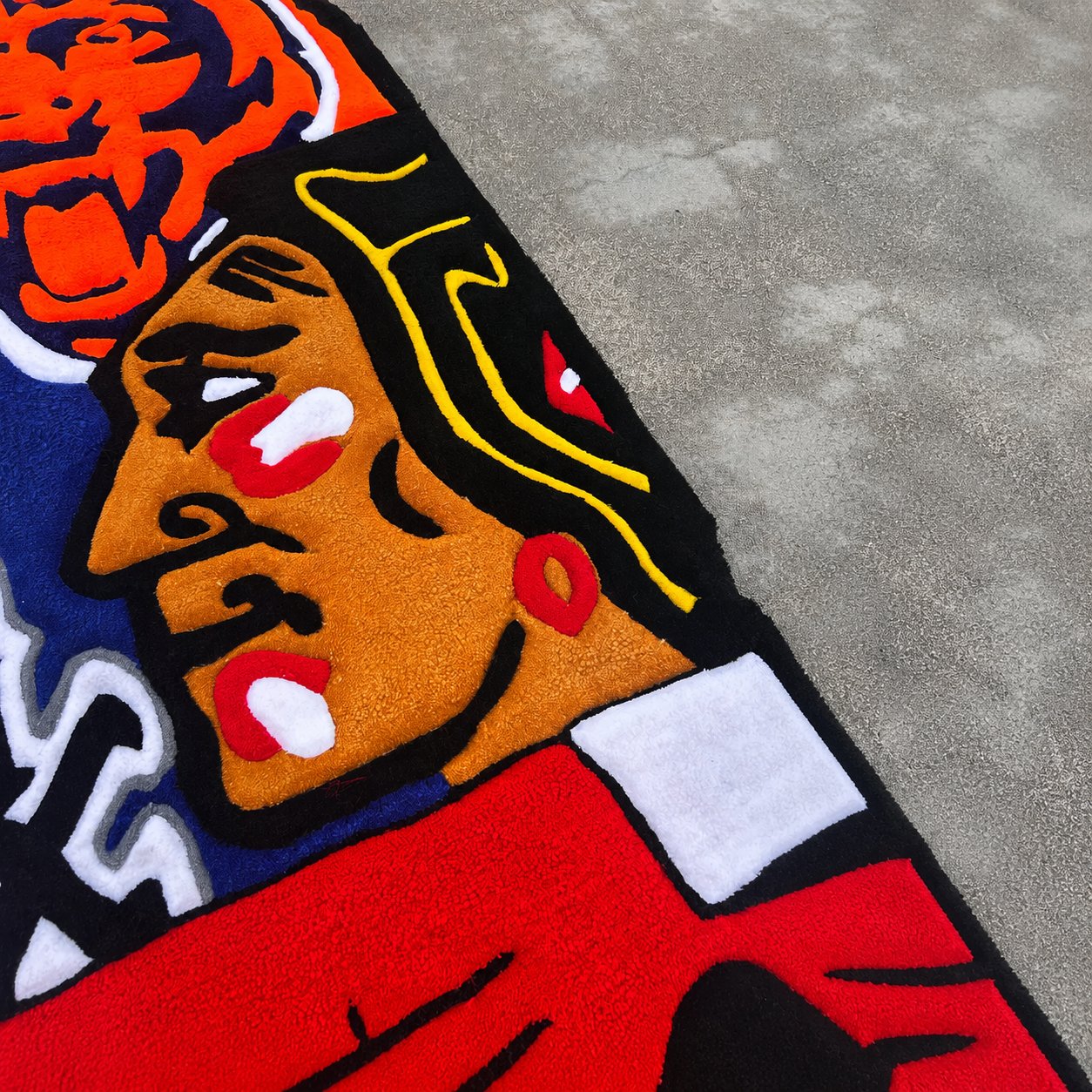 Illinois Chicago All-Team Hand-Tufted Area Rug 🐂🐻⚾