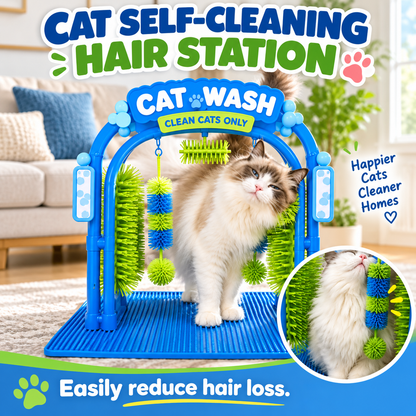 🐾 360° Cat Self-Grooming Station – The Fun Way to Brush & Massage Your Cat