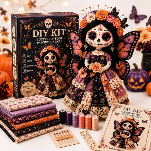 🎃 Halloween DIY Sewing Craft Kit – Patchwork Hand-Stitching Set for Festive Home Decor