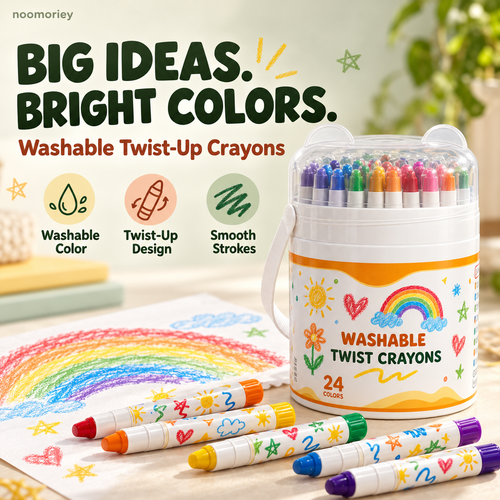 Noomoriey™ Washable Twist Crayons