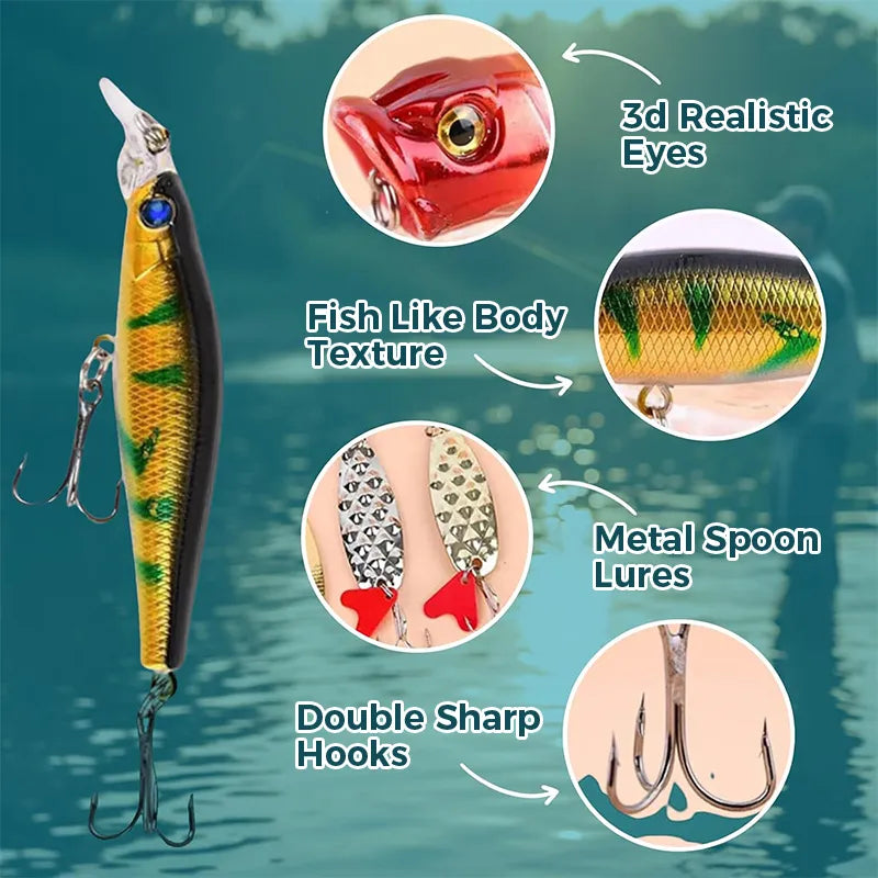 🎣🎄 Angler’s Advent Calendar – 24 Days of Fishing Lure Surprises for Anglers & Fishing Enthusiasts 🎁🐟✨