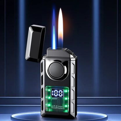 💯🔥Hot Sale🔥Multi-Functional Dual Flame Lighter with Colored Lights