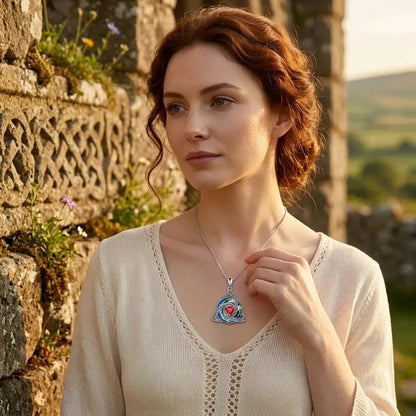 ✨ Birthstone Celtic Trinity Knot Necklace – Meaningful Irish Knot Pendant for Women, Anniversary & Birthday Gift
