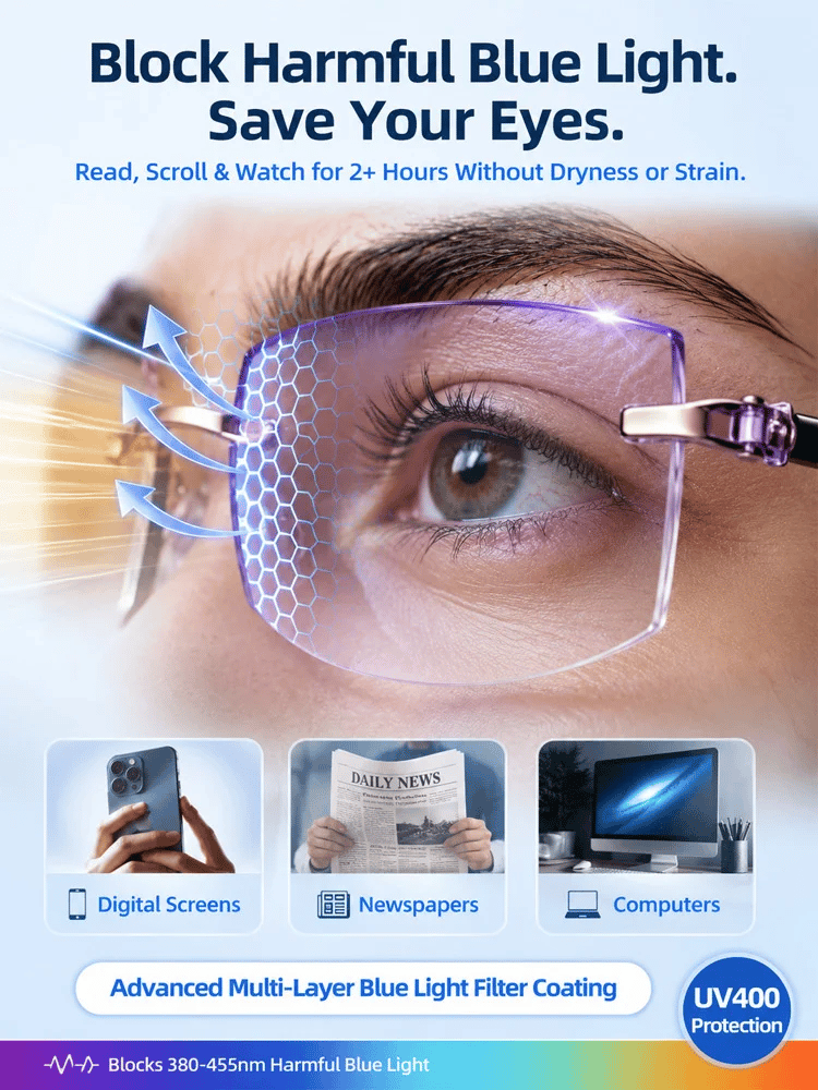 Rediscover Clear Vision  –   Smart Zoom Diamond-Cut Reading Glasses