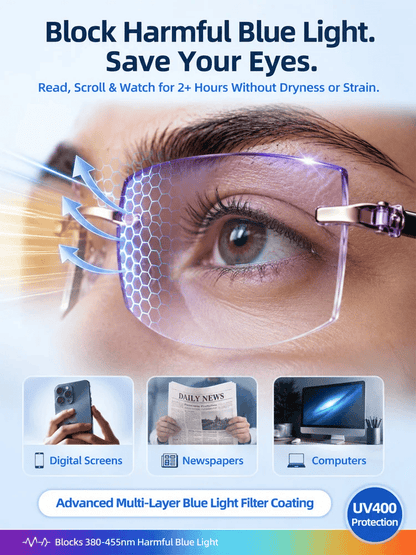 Rediscover Clear Vision  –   Smart Zoom Diamond-Cut Reading Glasses