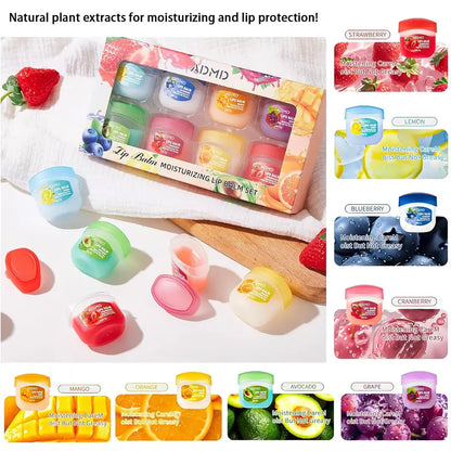 Fruit lip balm sets, multi-color lip gloss