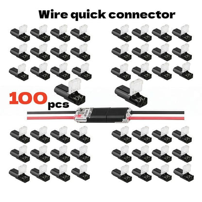 50 PCS Fast-Fit 2-Pin Double-Wire Plug-in Connectors