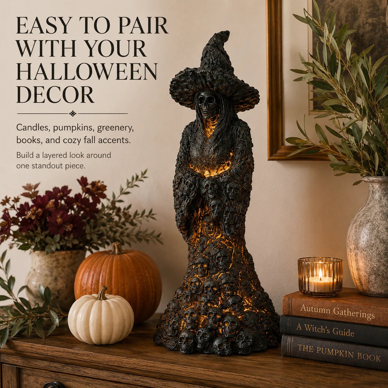 🔥Flash Sale 50% OFF-Skeleton Witch Ornament