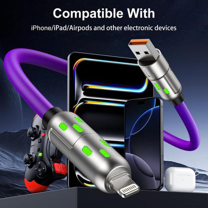 🎉 Buy 1 Get 1 Free! 6.6FT 4-in-1 Fast Charging USB Cable (USB-A/Type-C/Lightning) Aluminum