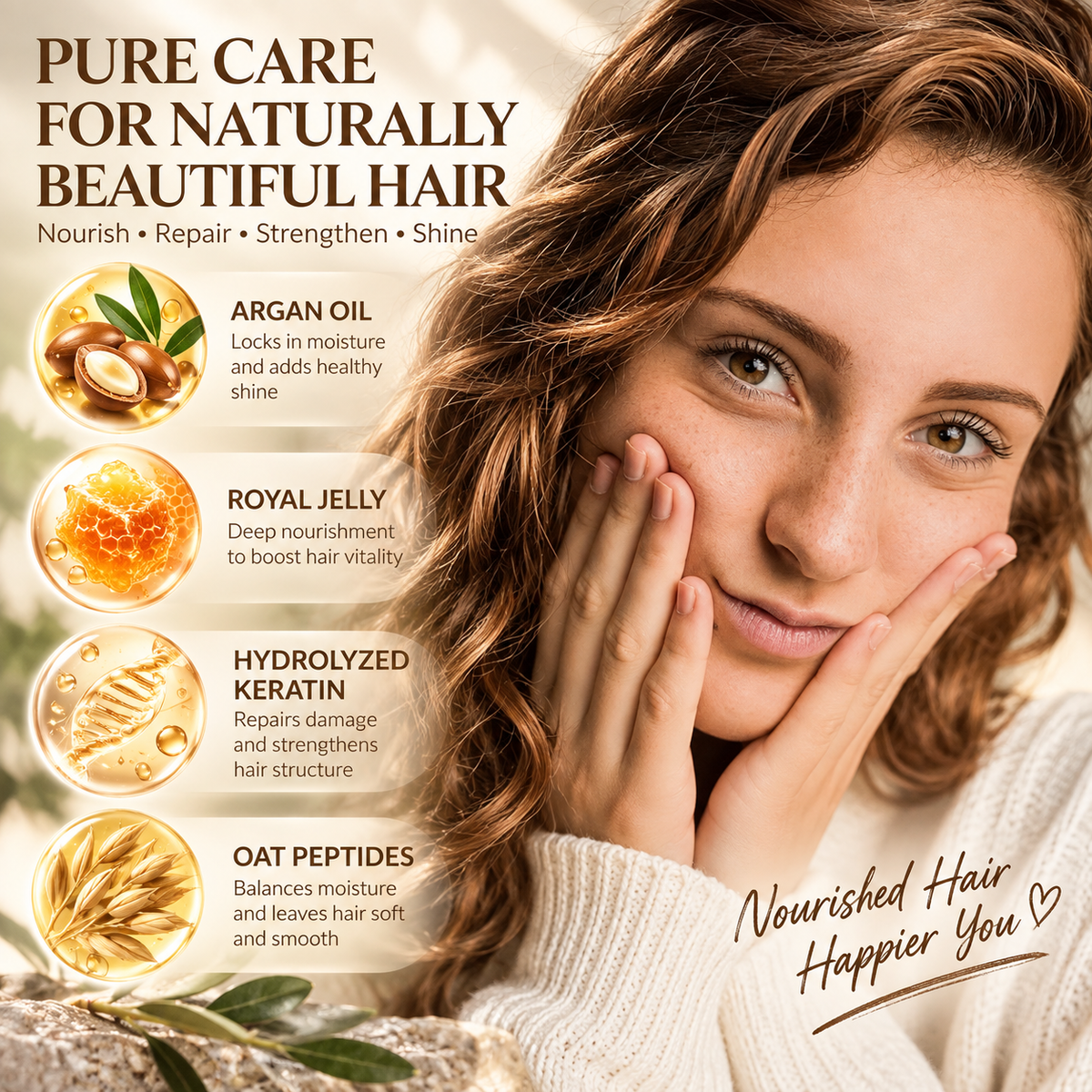 ✨ Keratin Hair Mask – Deep Repair, Smoothness & Shine 💛