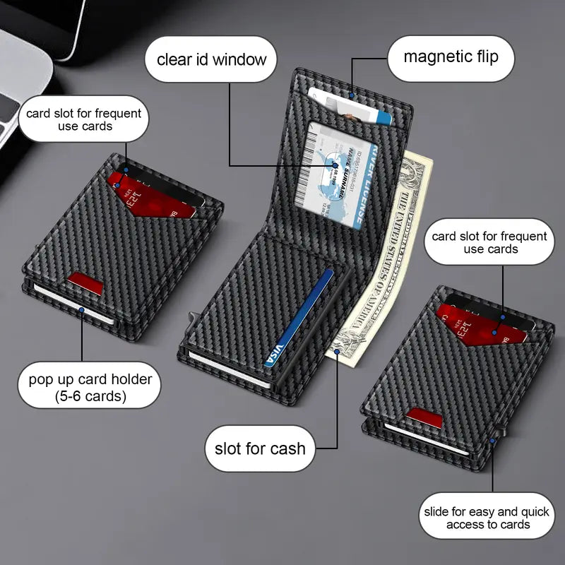 Men's RFID Minimalist Bifold Wallet