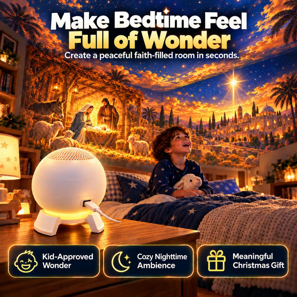 ✨ Last Day – 60% OFF!✝️🌟 Nativity Christmas 5D Projection Light