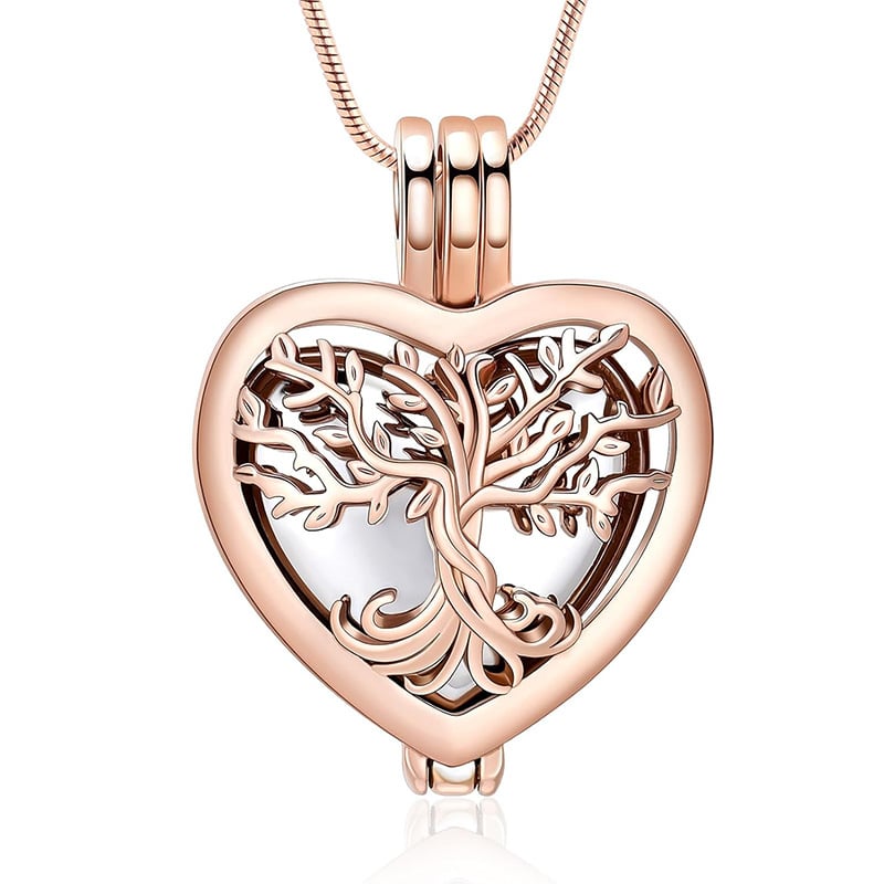 🌓Last Day 49% OFF-🌳❤️Heart Tree of Life Cremation Memorial Pendant | symbolizing the eternal continuity of life and love.