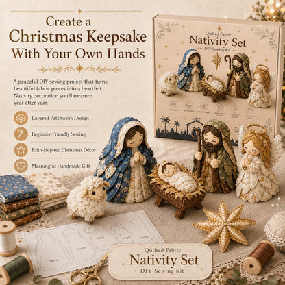 🔥LAST DAY 50% OFF -✨ DIY Patchwork Nativity Scene Sewing Kit (Beginner-Friendly)