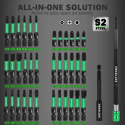 Magnetic Nut Driver Set for Impact Drill Metric & SAE, 74 or 41 Piece, Impact Socket Adapter, Power Bits with Magnetic Holder