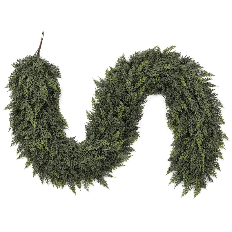 6FT PE Material Real Touch Classic Evergreen Artificial Cedar Garland