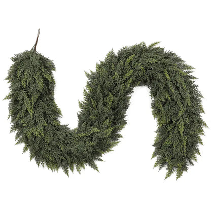 6FT PE Material Real Touch Classic Evergreen Artificial Cedar Garland