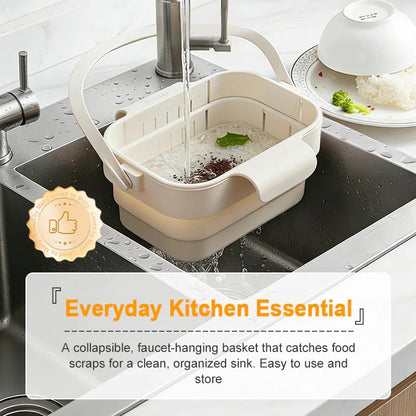 📢📢50% OFF !!!⏰Collapsible Faucet-Hanging Sink Strainer Basket