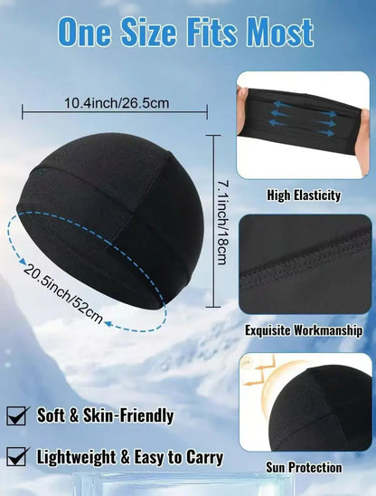 Unisex Plain Color Multifunctional Skull Caps 2026 Summer Sportive Beanie Fitted Hat