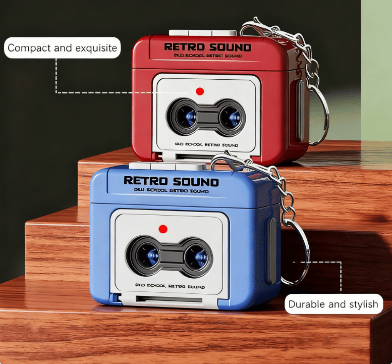 🔥LAST DAY 52% OFF🔥- Retro Recorder Keychain | Mini Cassette Music Player & Recorder