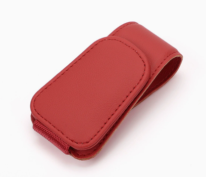 🚗 Magnetic Sun Visor Organizer – Leather Sunglasses, Card & Ticket Holder