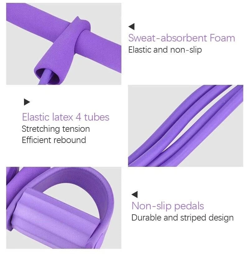 🔥First 300 Customers: Only $23.99!!!!💥21 Fitness Resistance Bands-4 Tube Pedal Ankle Puller