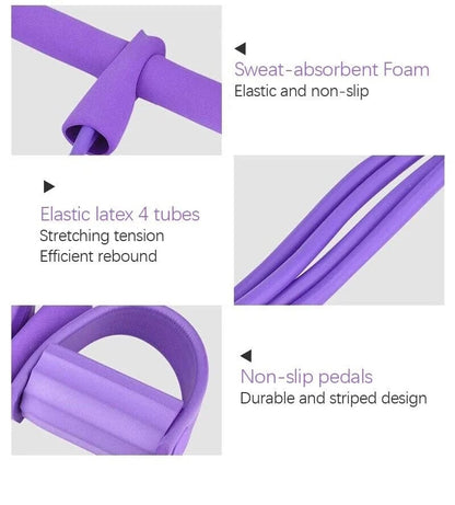 🔥First 300 Customers: Only $23.99!!!!💥21 Fitness Resistance Bands-4 Tube Pedal Ankle Puller