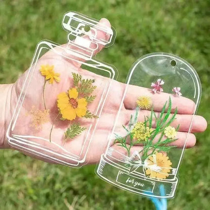 💐🌷40pcs Transparent Dried Flower Bookmarks-DIY Gifts Bookmarks