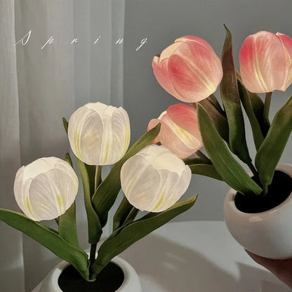 ✨FREESHIPPING🌷LED Night Light – Tulip Design with Vase