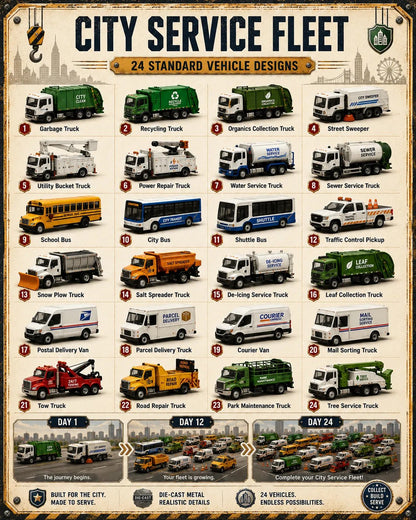 🚒 24-Day Vehicle Advent Calendar – Build A New Fleet Every Morning Before Christmas
