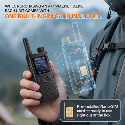 📻 AT1 4G LTE PoC Walkie Talkie by BAOFENG – Lifetime Free No Monthly Fees, 5000-Mile Long Range Two-Way Radio with App Control & Encrypted Group Chat for Family & Outdoor Adventures