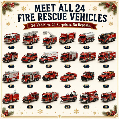 🚒 24-Day Vehicle Advent Calendar – Build A New Fleet Every Morning Before Christmas