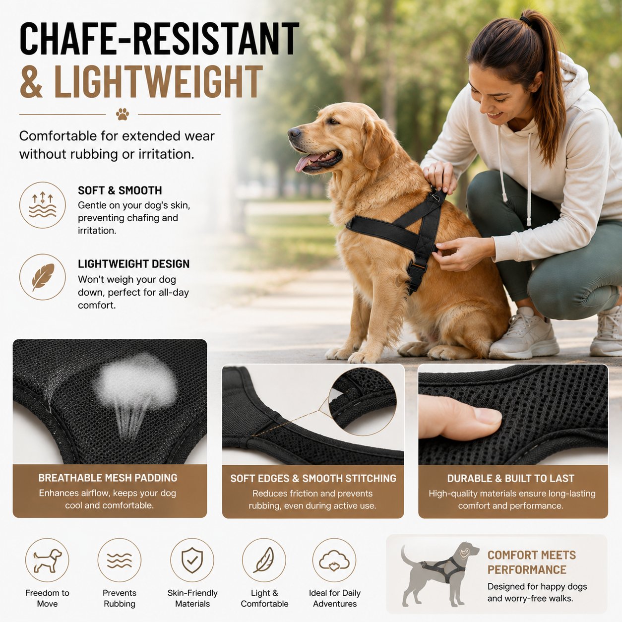 Dog Friendly Co. Harness — Easy-Fit No-Pull Design for Safe, Secure, and Comfortable Walks