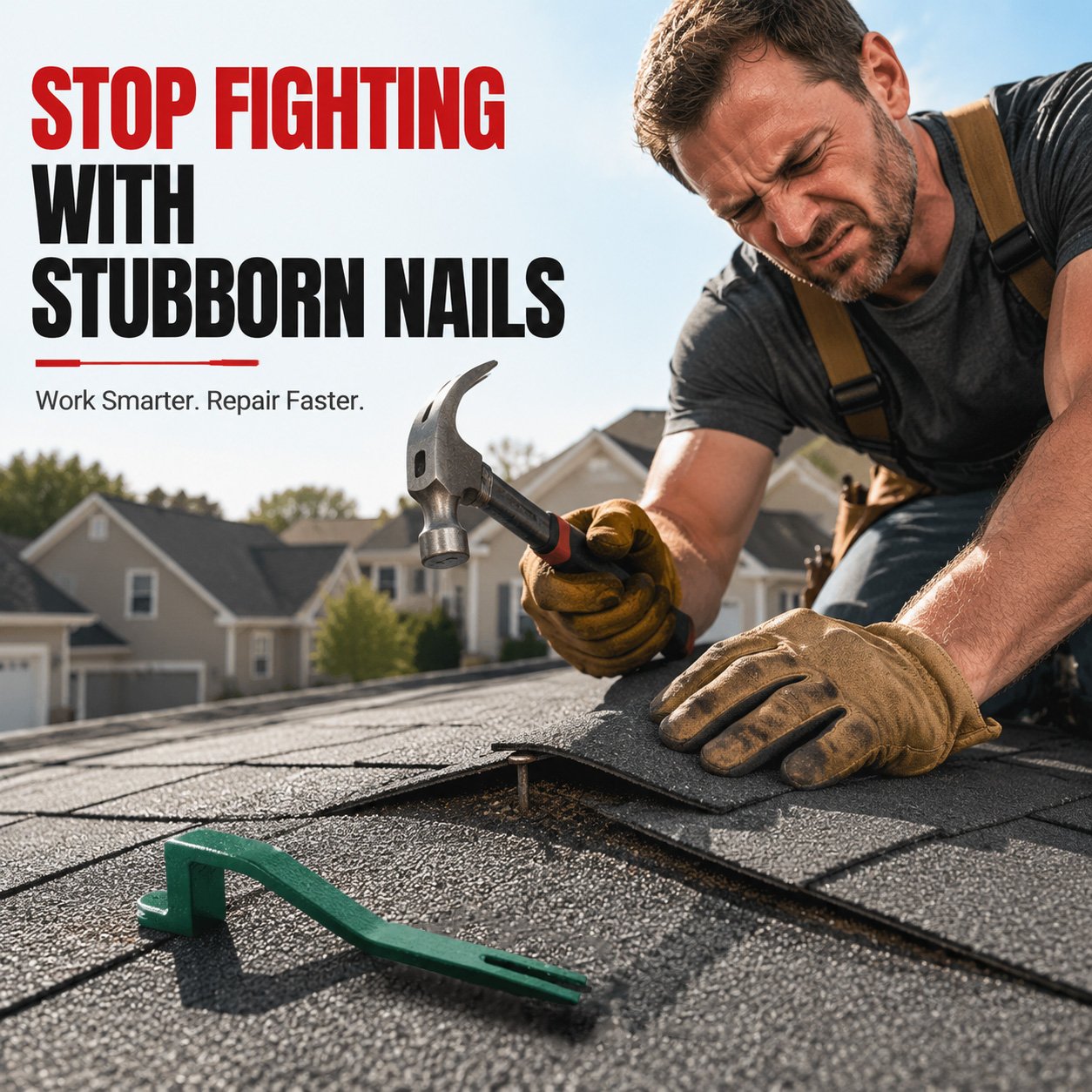 🏠🔨 2-in-1 Roofing Repair Tool – 🛠️Roofing Snake Shingle Remover Tool 💪✨