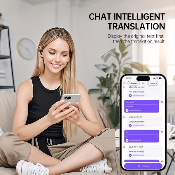 💯ONLY $19.99🔥Wireless Bluetooth Translation Earphone With LED display screen(Fit iOS & Android)