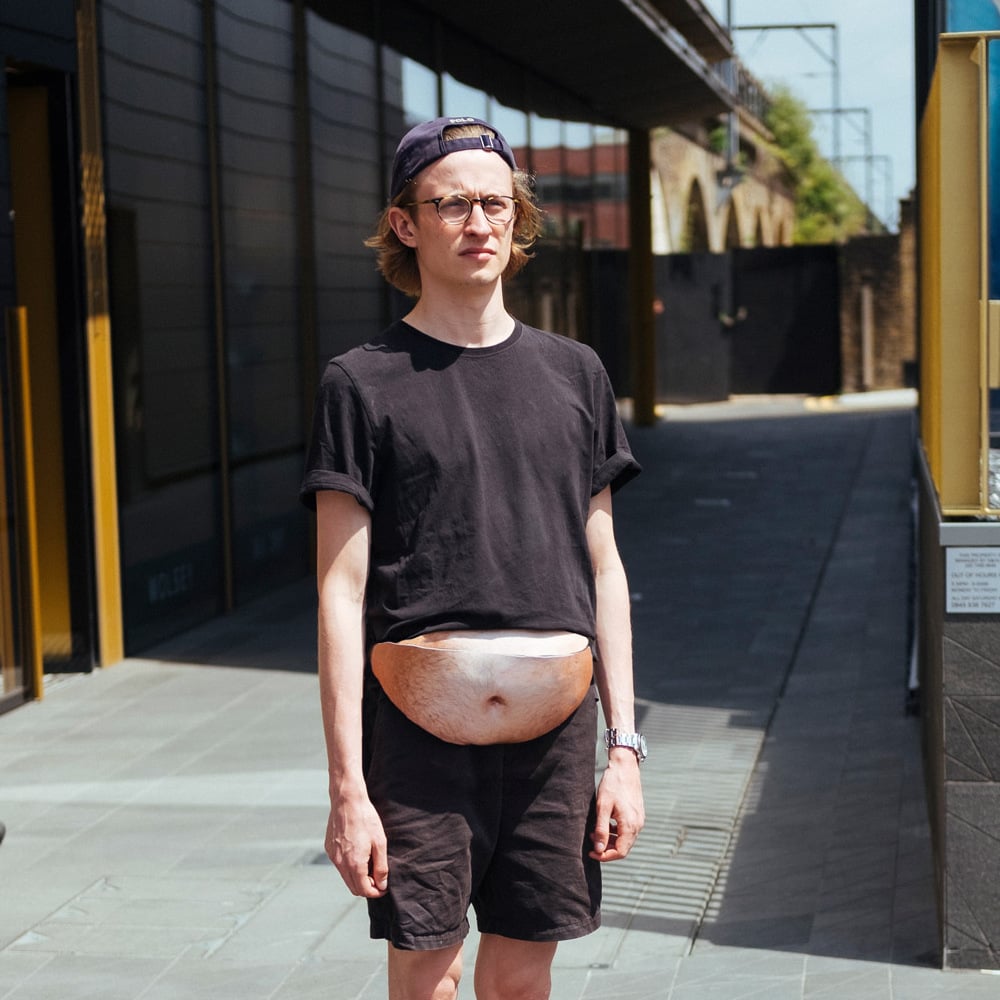 Funny 3D Men Beer Belly Bag