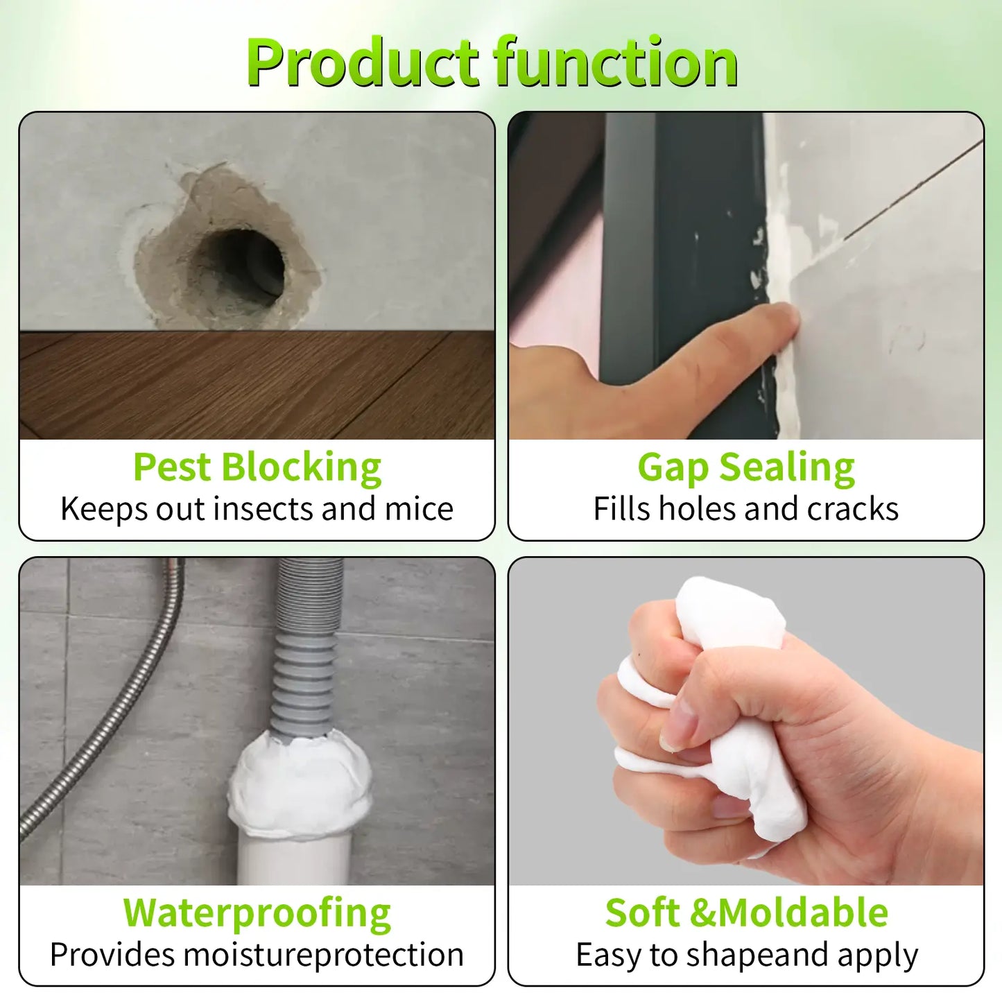 10PCS Wall Hole Repair Kit - Sealant & Putty for Home Fixes